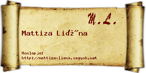 Mattiza Liána névjegykártya